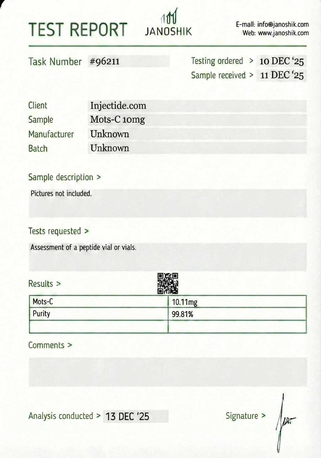 Mots-C 10mg