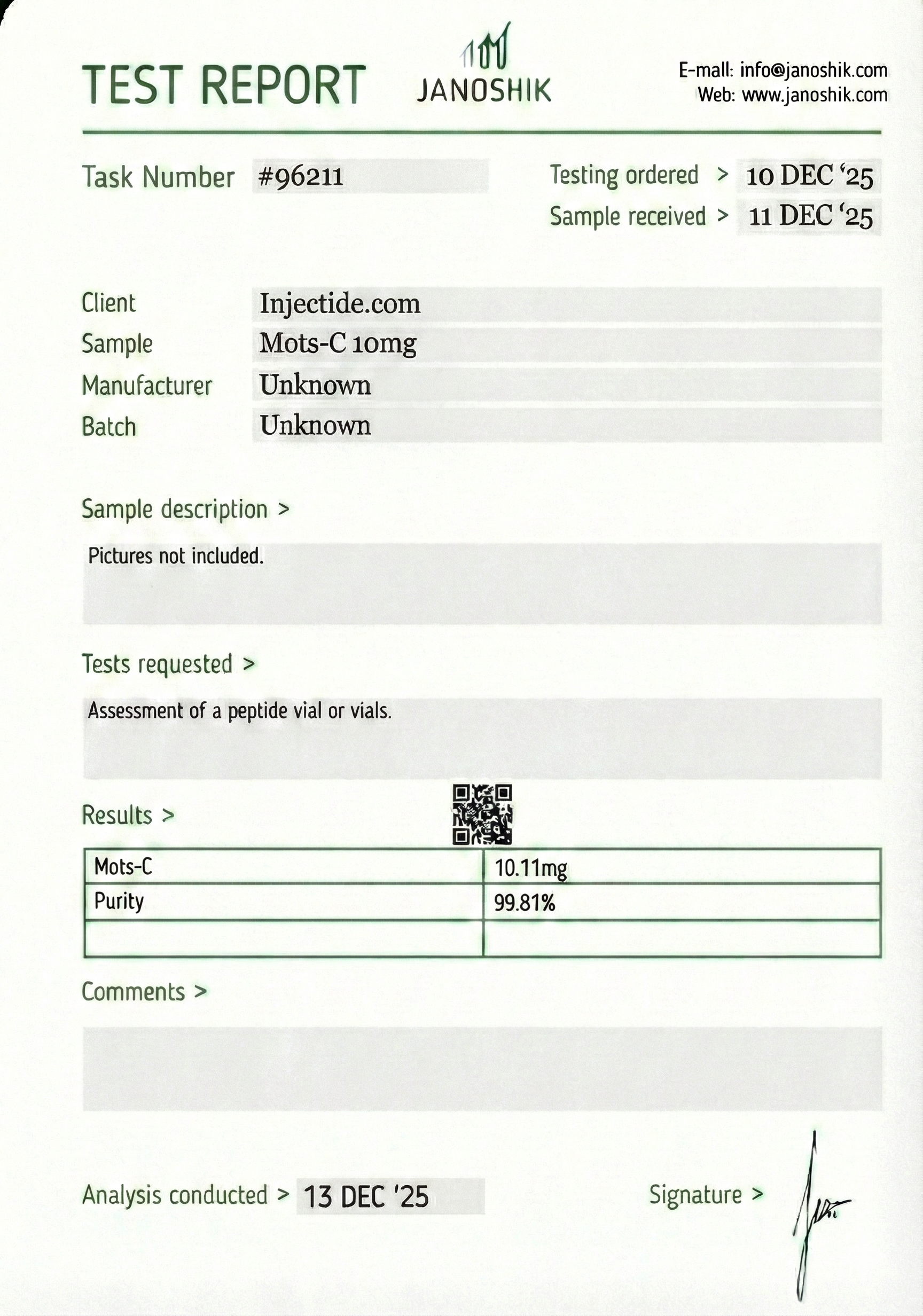 Mots-C 10mg